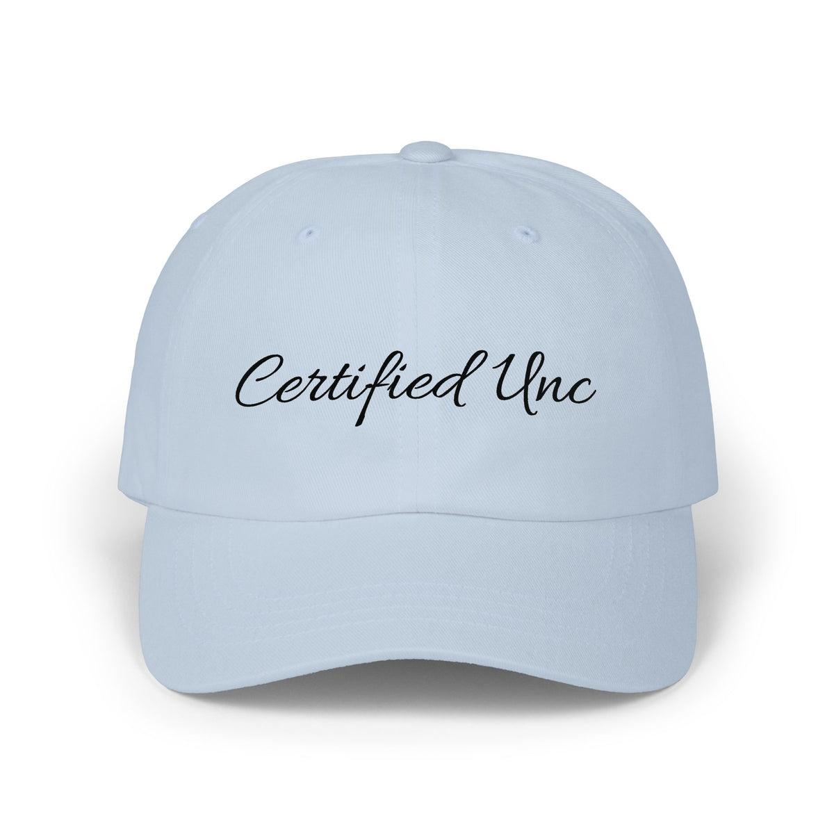 Certified Uncle Dad Cap – Embroidered Script Baseball Hat