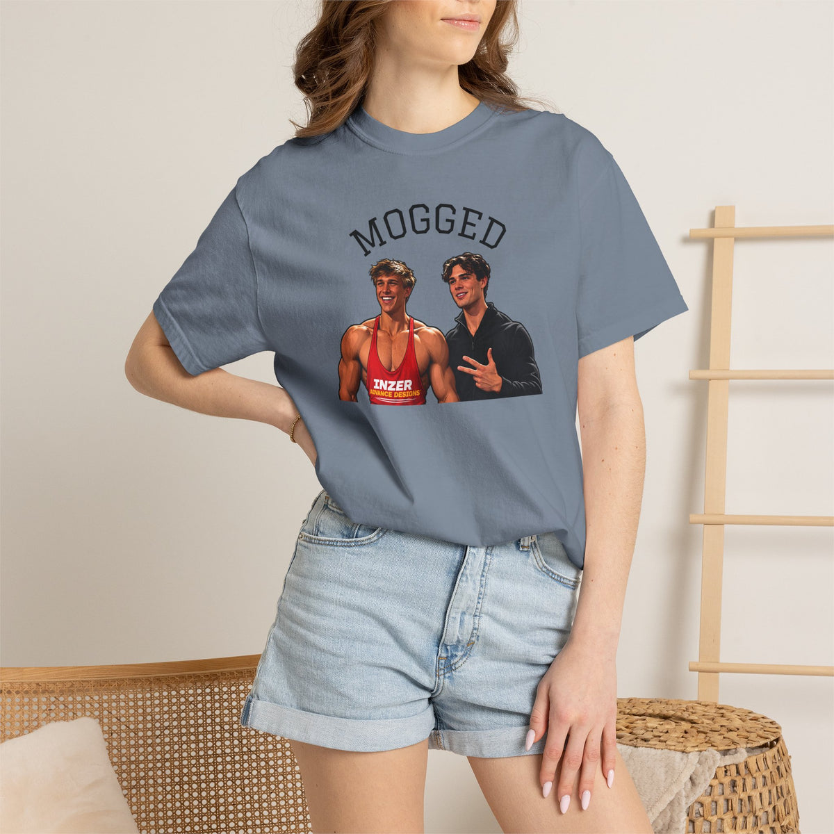 Looxmaxer Frame Mog Tee-Shirt - MOGGED Graphic Tee