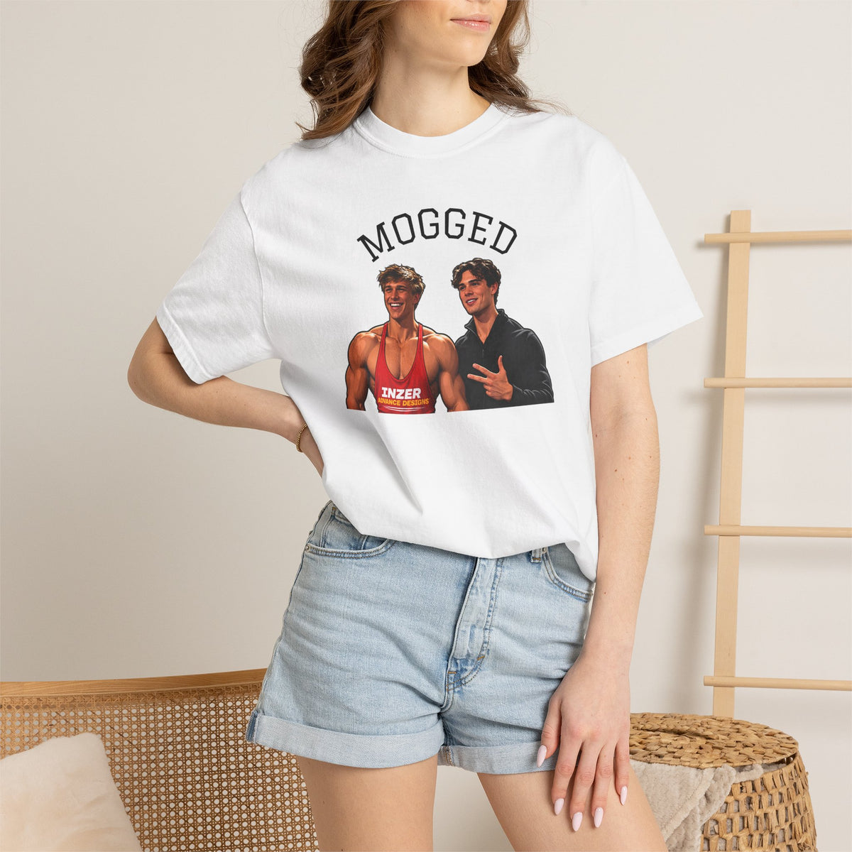 Looxmaxer Frame Mog Tee-Shirt - MOGGED Graphic Tee