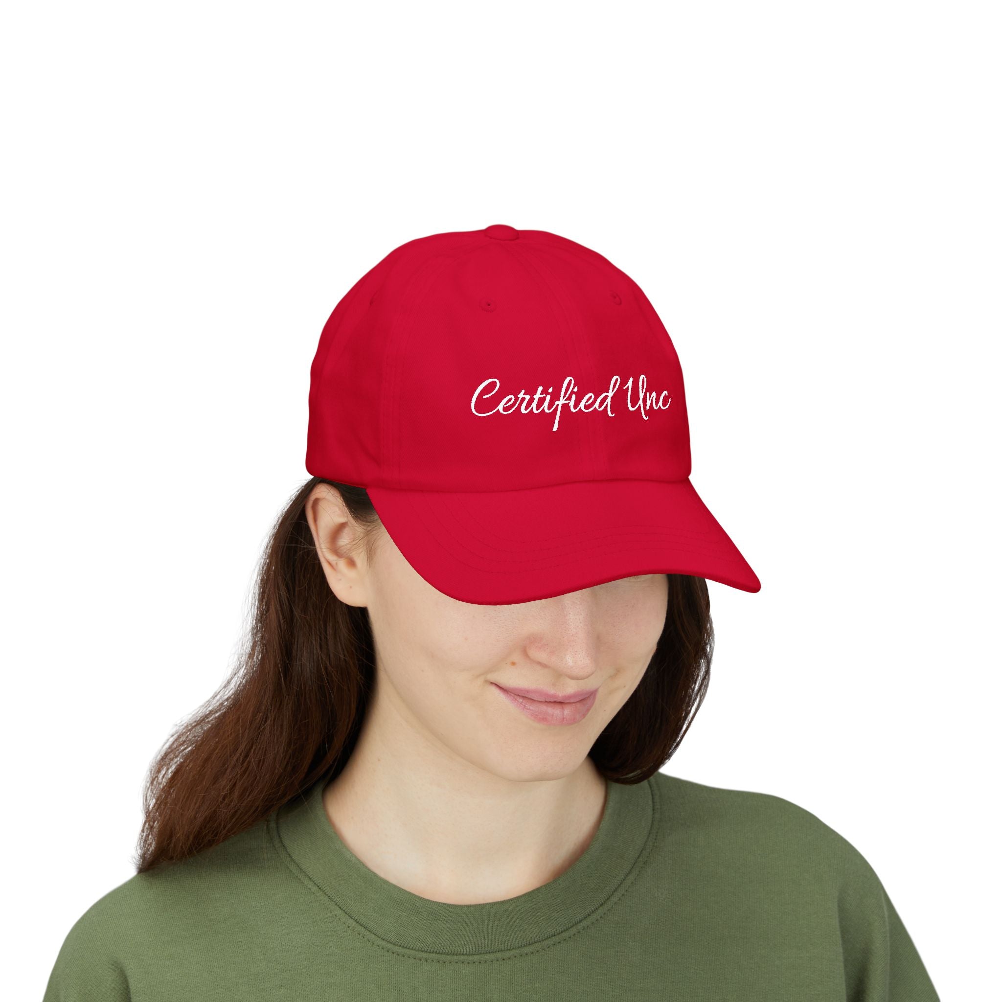 Certified Uncle Dad Cap – Embroidered Script Baseball Hat