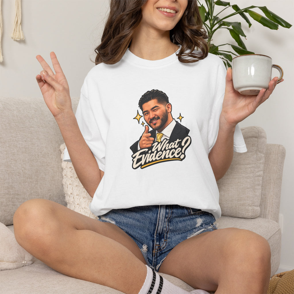 What Evidence? Graphic T-Shirt – Vintage Host Face Design