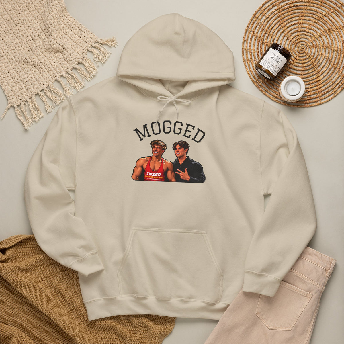 Looxmaxer Frame Mog Hoodie - MOGGED Graphic Hooded Sweatshirt