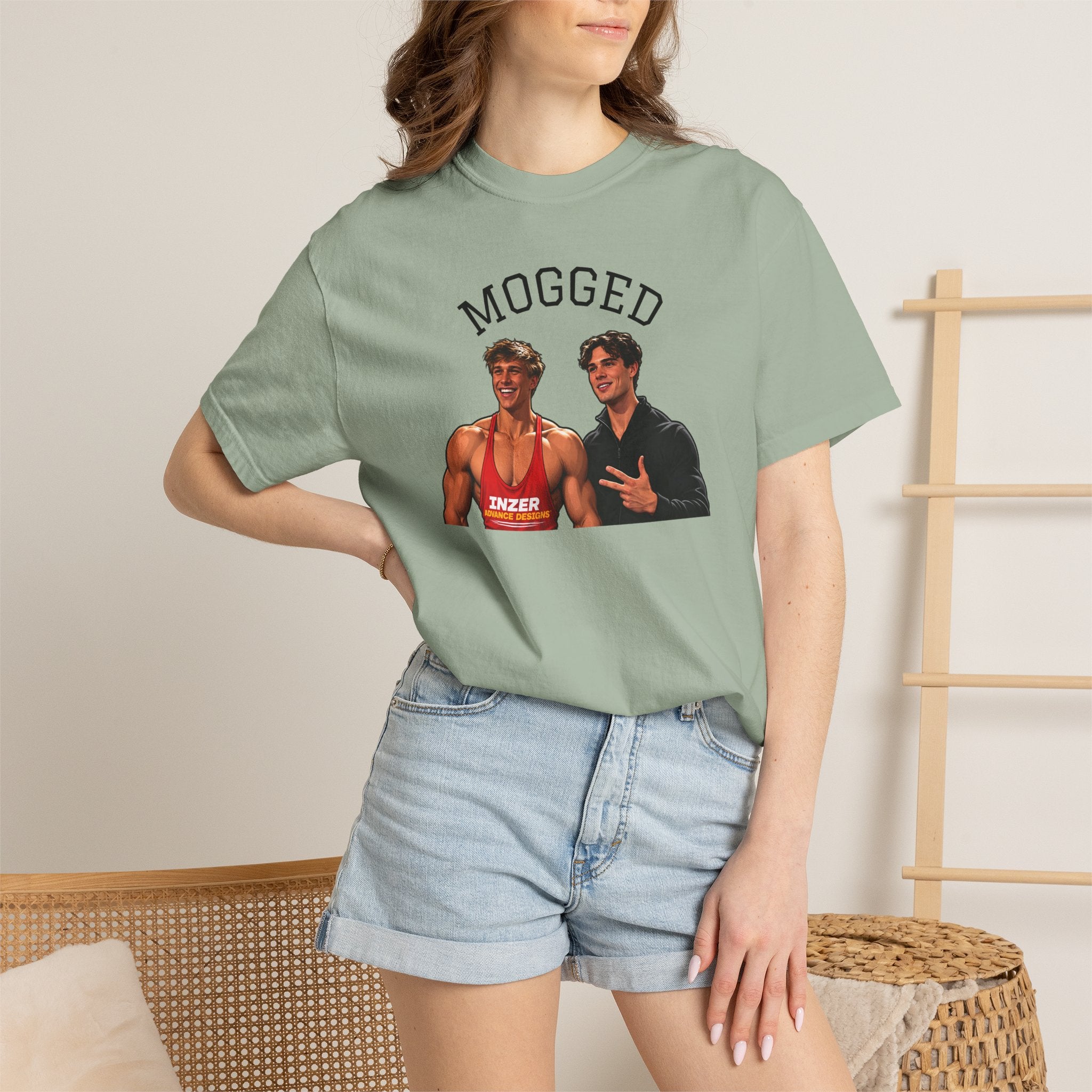 Looxmaxer Frame Mog Tee-Shirt - MOGGED Graphic Tee