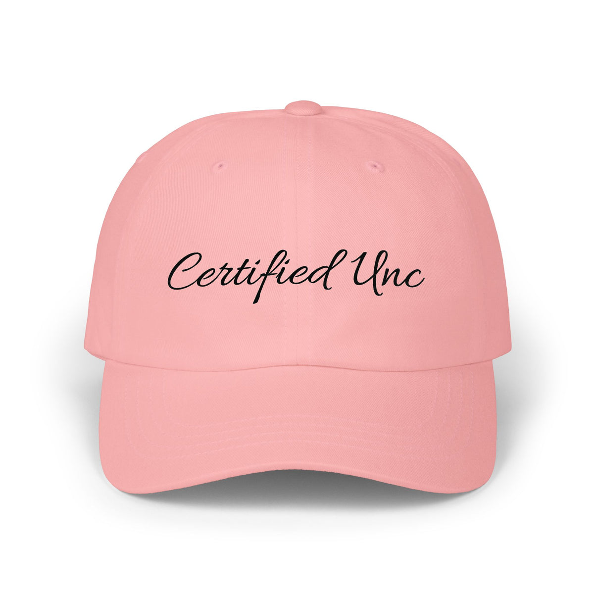 Certified Uncle Dad Cap – Embroidered Script Baseball Hat