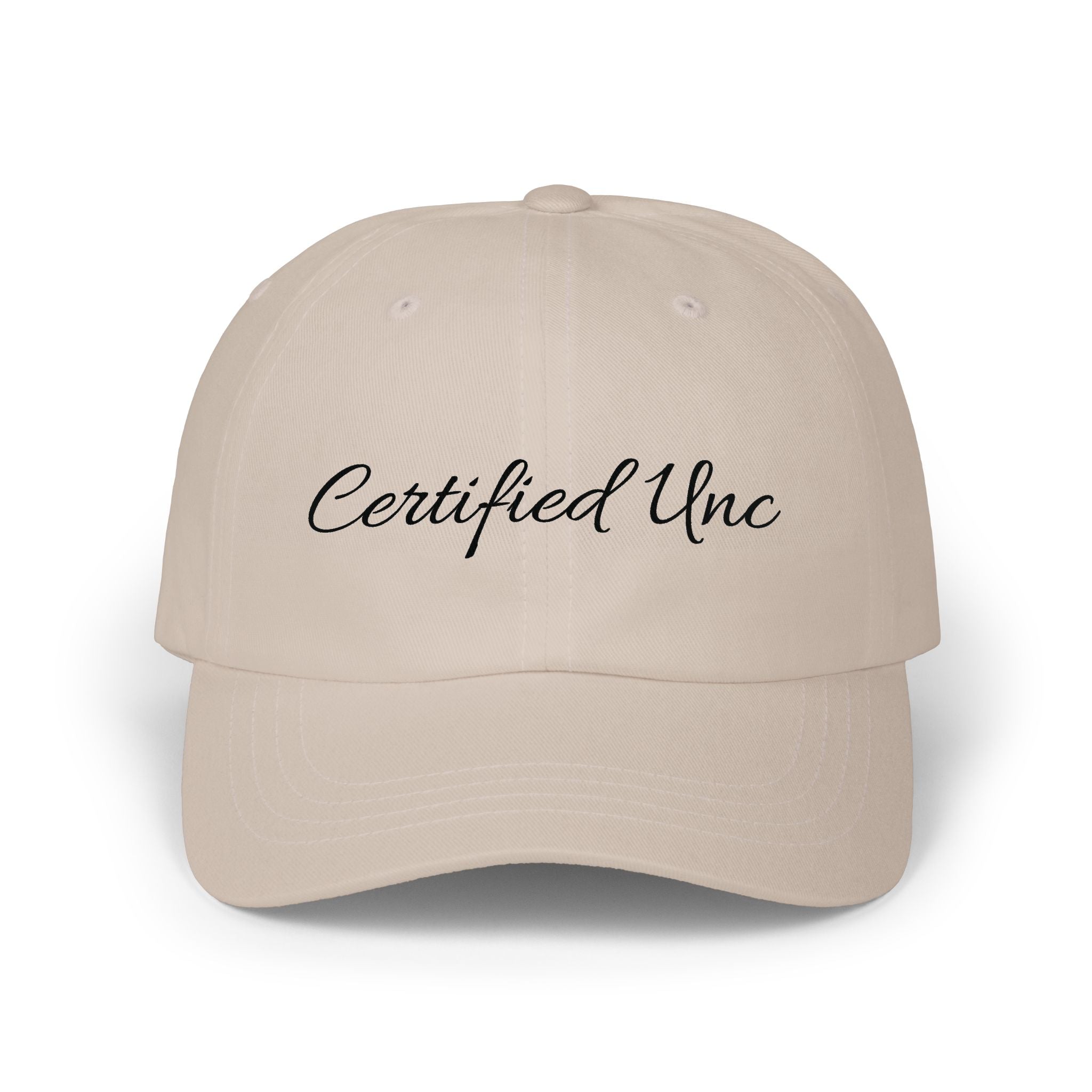 Certified Uncle Dad Cap – Embroidered Script Baseball Hat