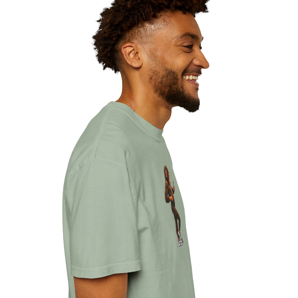 Little Monkey Holding Phone Graphic T-Shirt