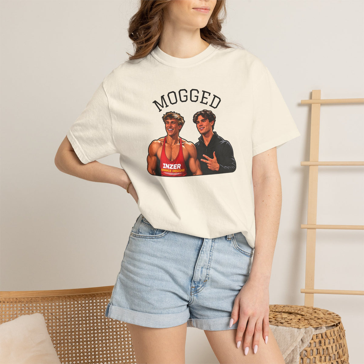 Looxmaxer Frame Mog Tee-Shirt - MOGGED Graphic Tee