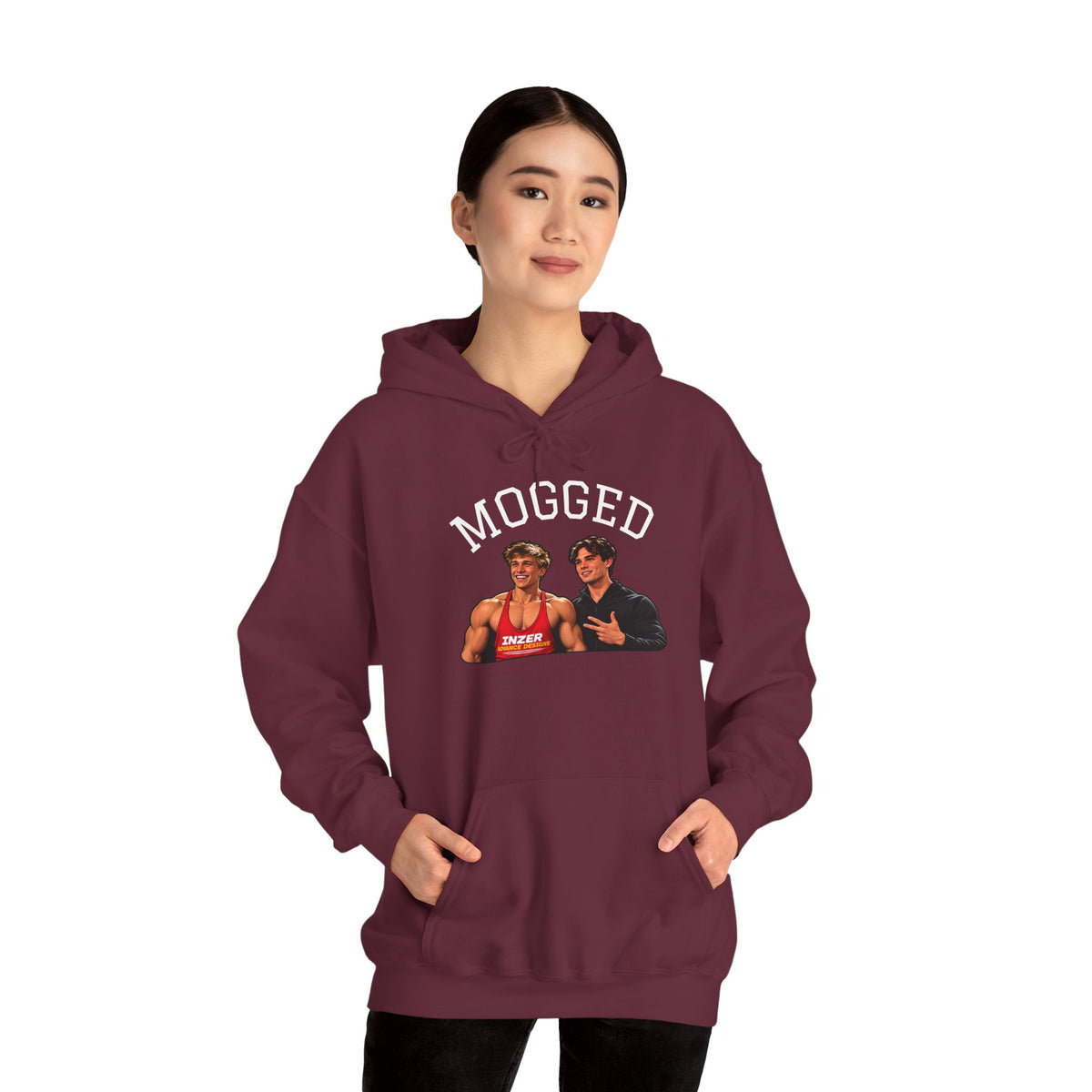 Looxmaxer Frame Mog Hoodie - MOGGED Graphic Hooded Sweatshirt