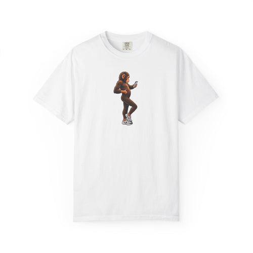 Little Monkey Holding Phone Graphic T-Shirt