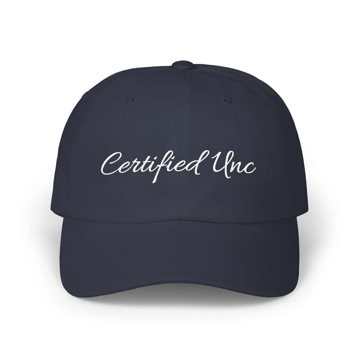 Certified Uncle Dad Cap – Embroidered Script Baseball Hat