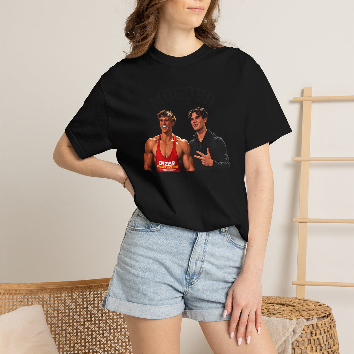 Looxmaxer Frame Mog Tee-Shirt - MOGGED Graphic Tee
