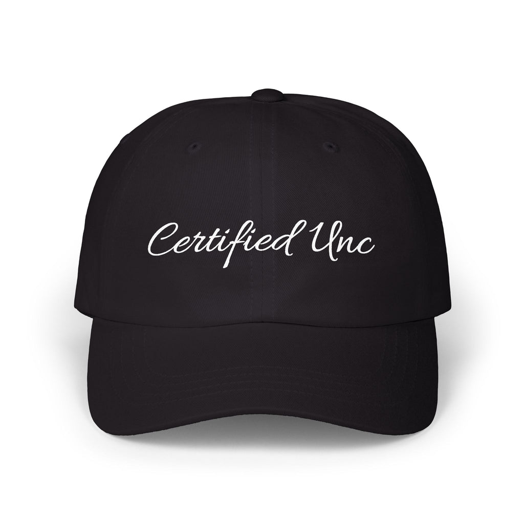 Certified Uncle Dad Cap – Embroidered Script Baseball Hat
