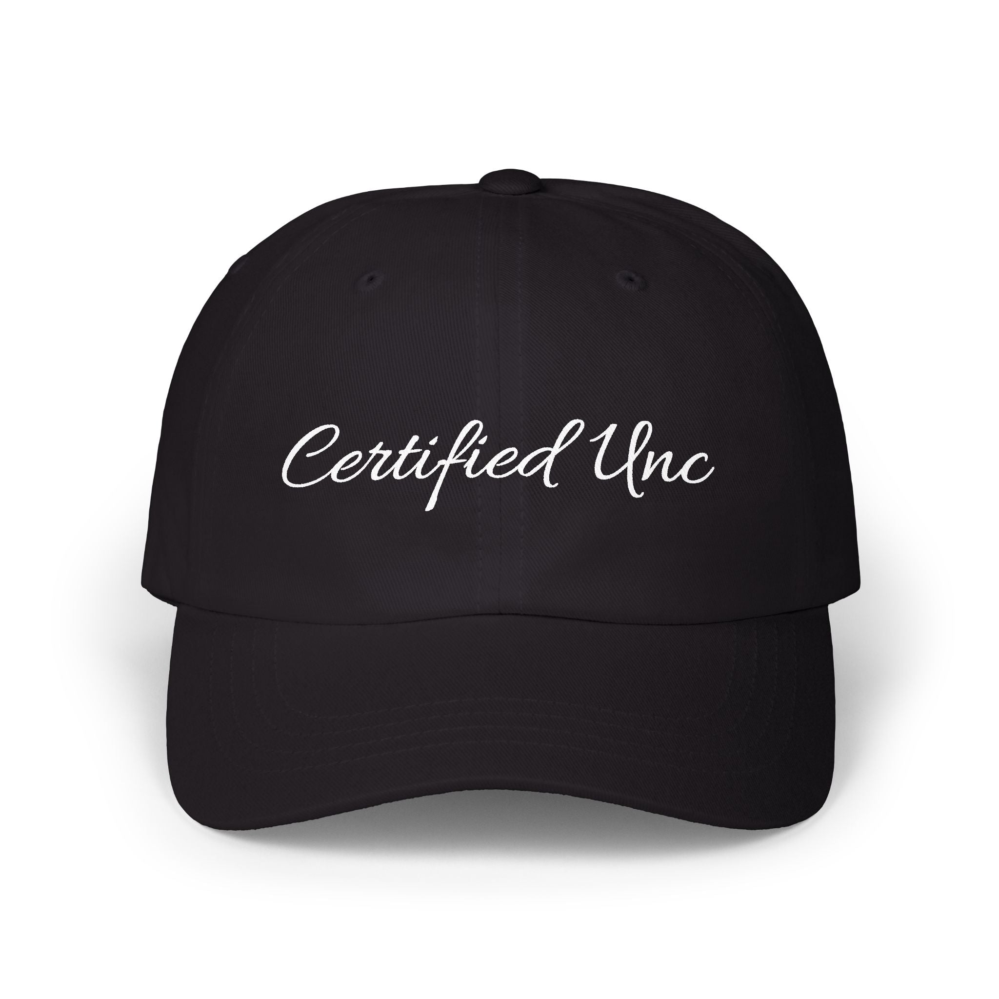 Certified Uncle Dad Cap – Embroidered Script Baseball Hat
