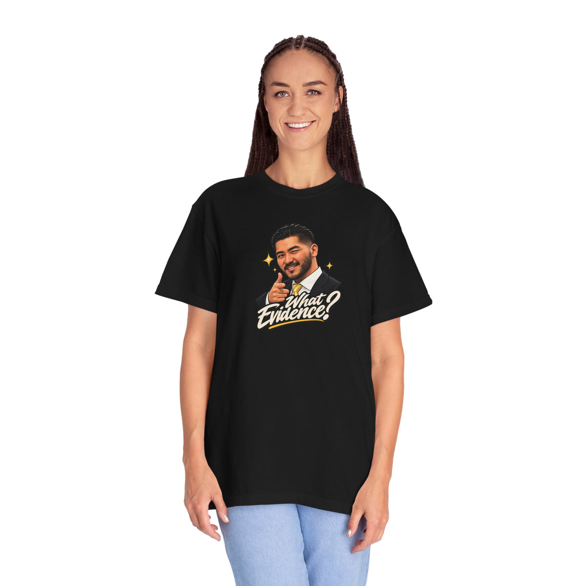 What Evidence? Graphic T-Shirt – Vintage Host Face Design