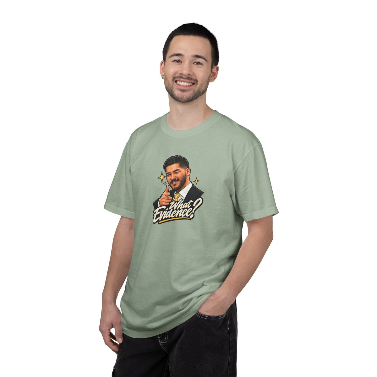What Evidence? Graphic T-Shirt – Vintage Host Face Design