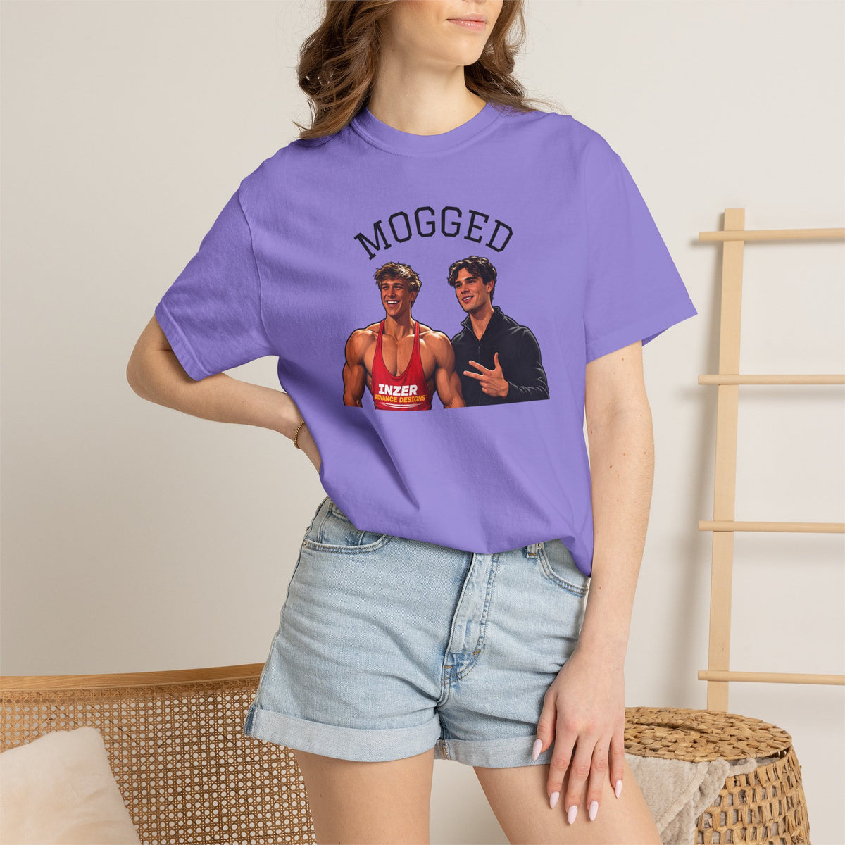 Looxmaxer Frame Mog Tee-Shirt - MOGGED Graphic Tee