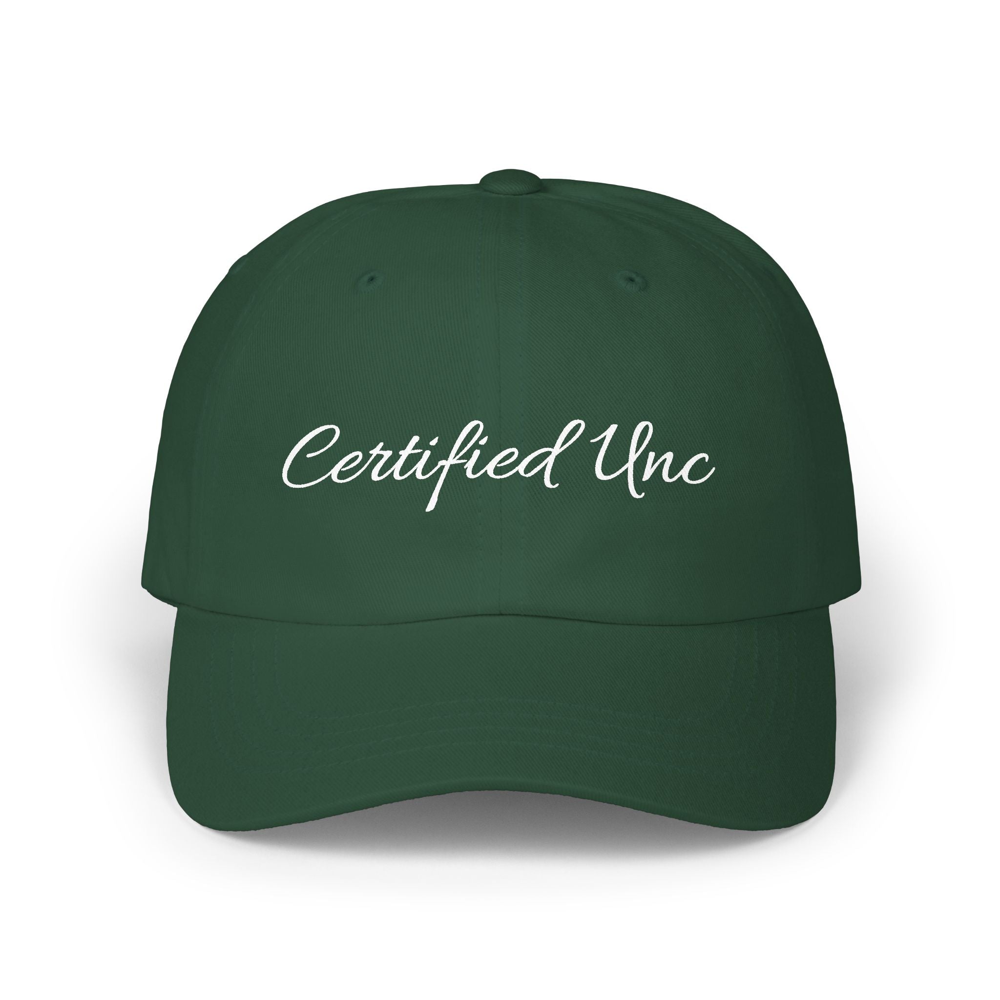 Certified Uncle Dad Cap – Embroidered Script Baseball Hat