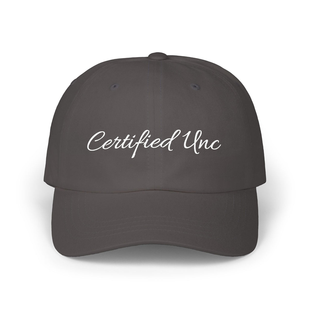 Certified Uncle Dad Cap – Embroidered Script Baseball Hat