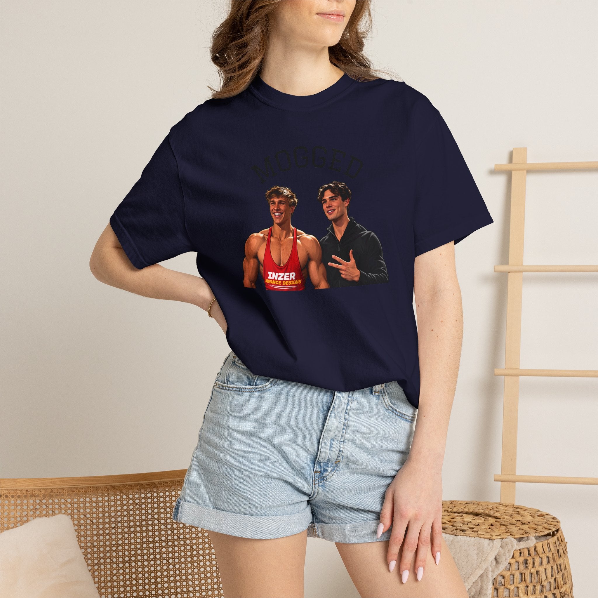 Looxmaxer Frame Mog Tee-Shirt - MOGGED Graphic Tee