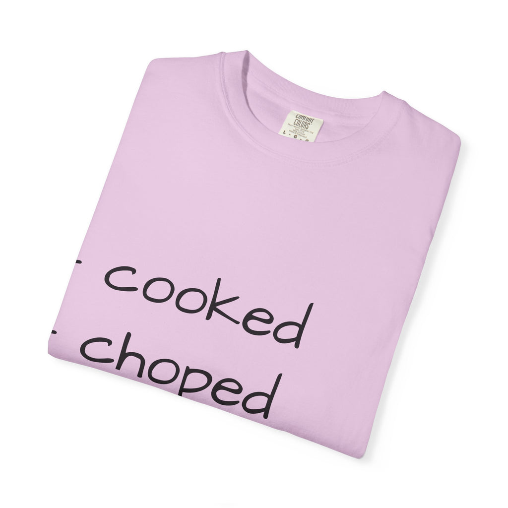 T-Shirt — "cooked • choped • unc" Minimalist List Graphic Tee