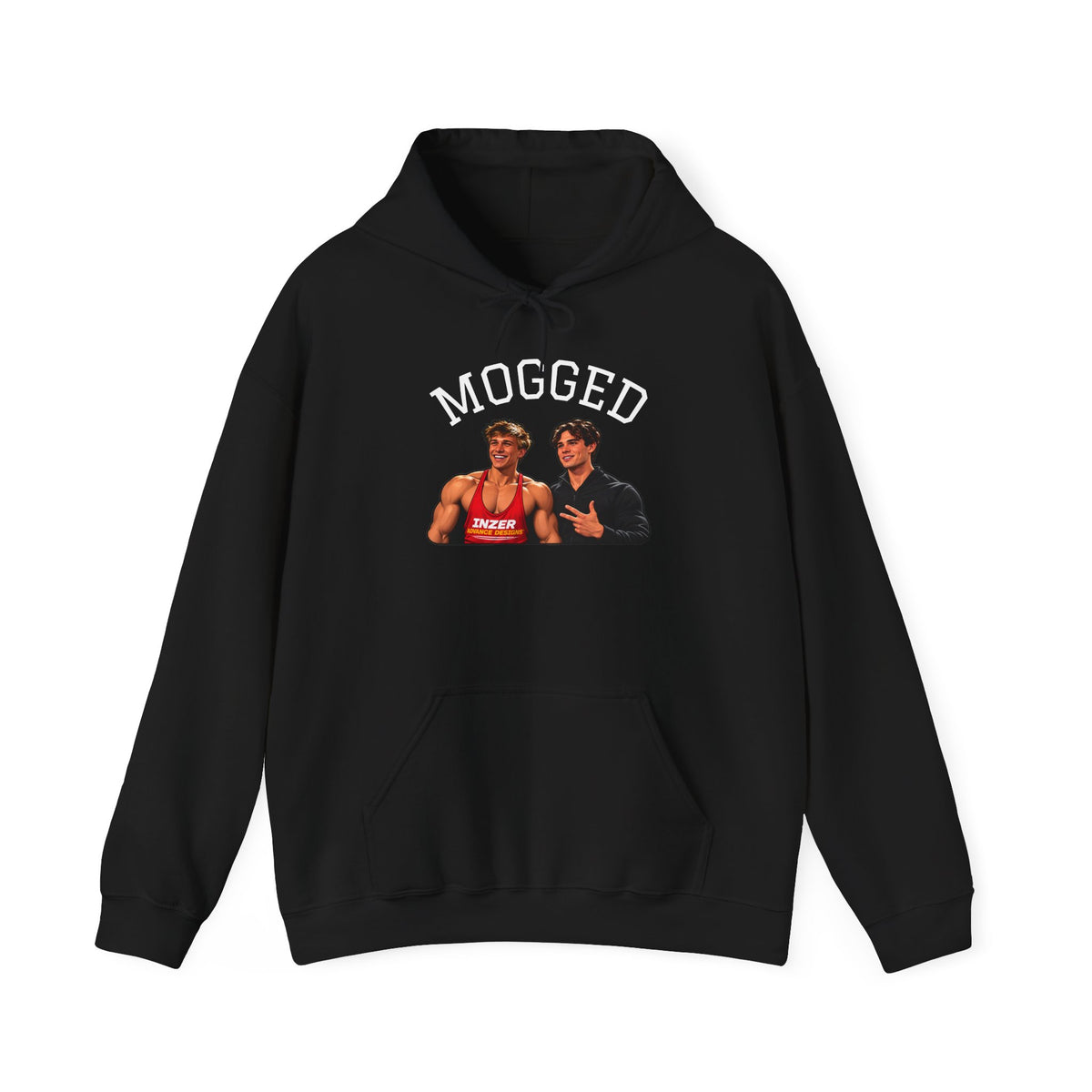 Looxmaxer Frame Mog Hoodie - MOGGED Graphic Hooded Sweatshirt