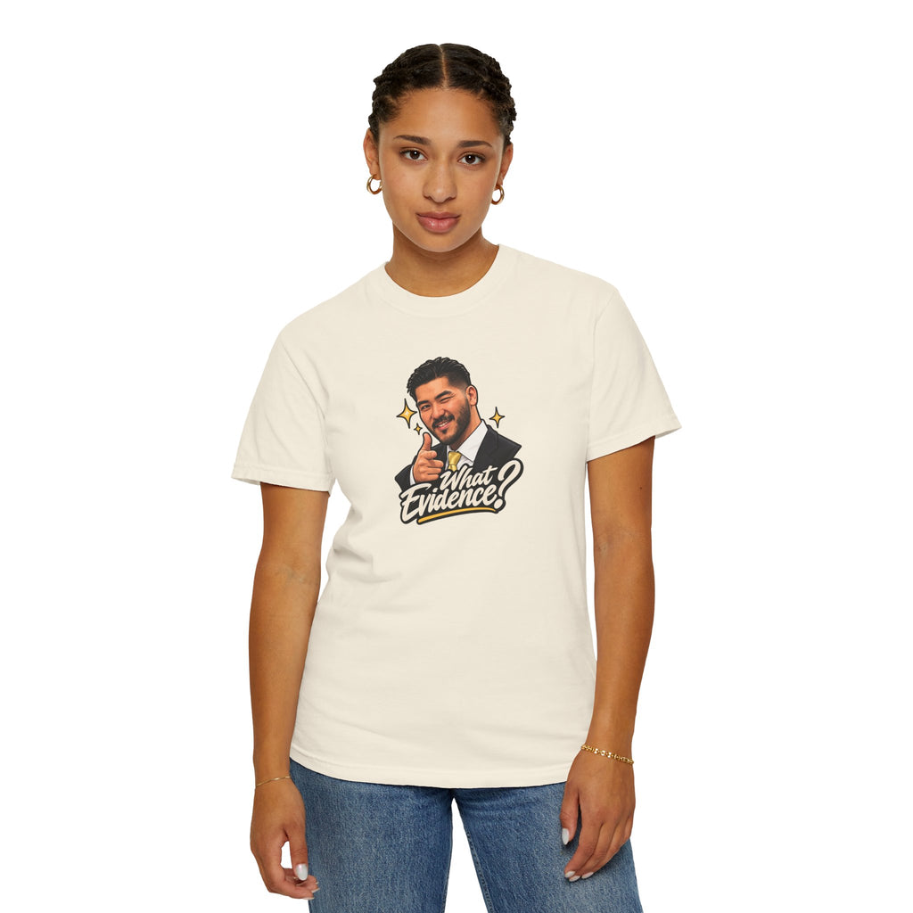 What Evidence? Graphic T-Shirt – Vintage Host Face Design