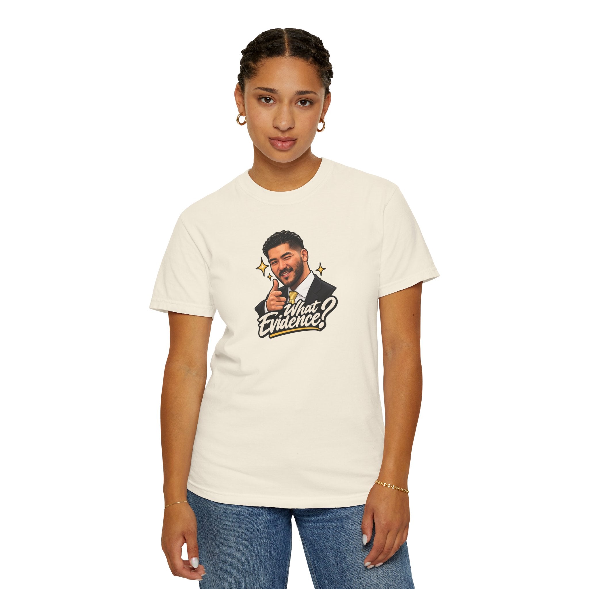 What Evidence? Graphic T-Shirt – Vintage Host Face Design
