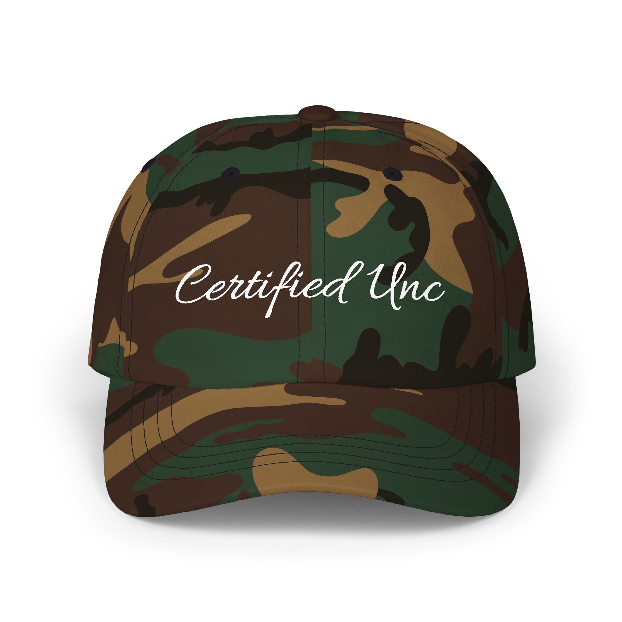 Certified Uncle Dad Cap – Embroidered Script Baseball Hat