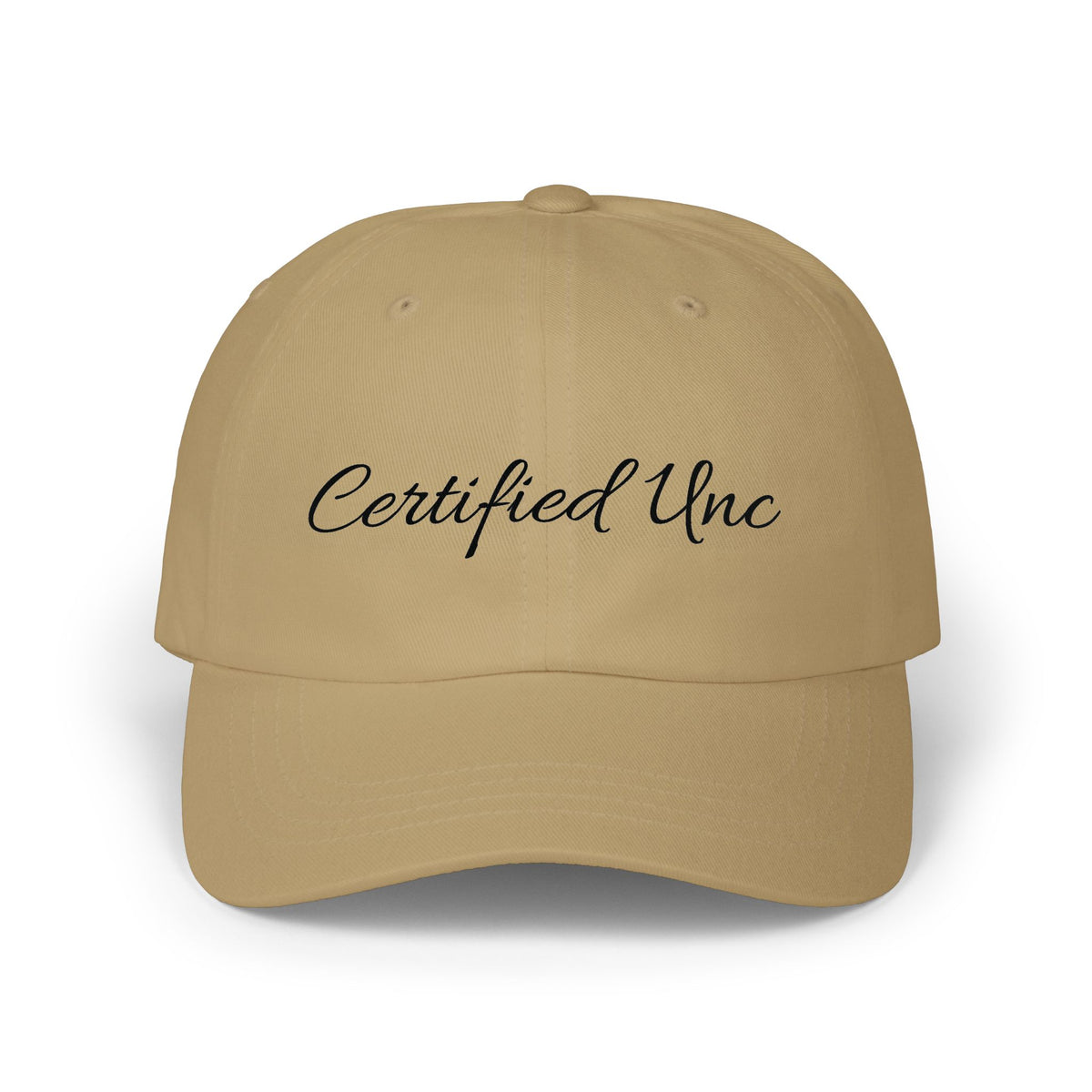 Certified Uncle Dad Cap – Embroidered Script Baseball Hat