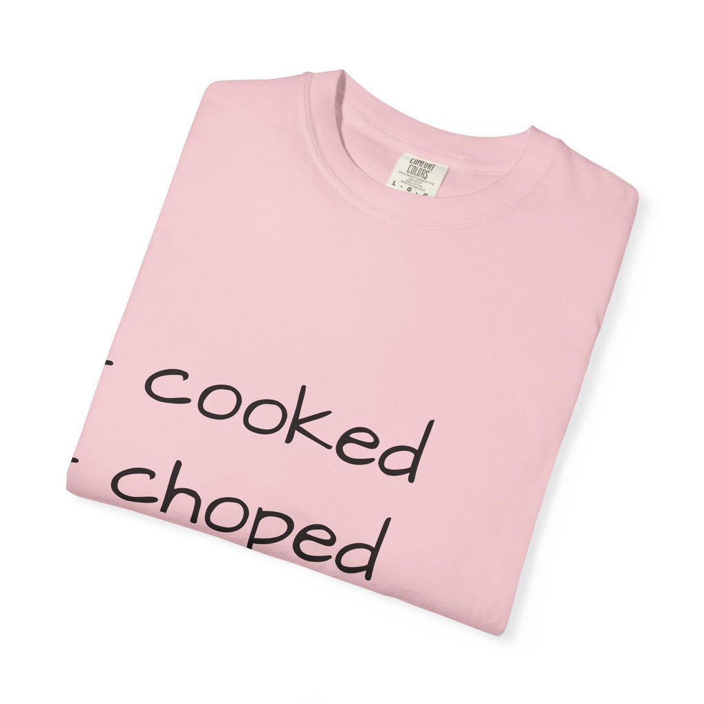 T-Shirt — "cooked • choped • unc" Minimalist List Graphic Tee