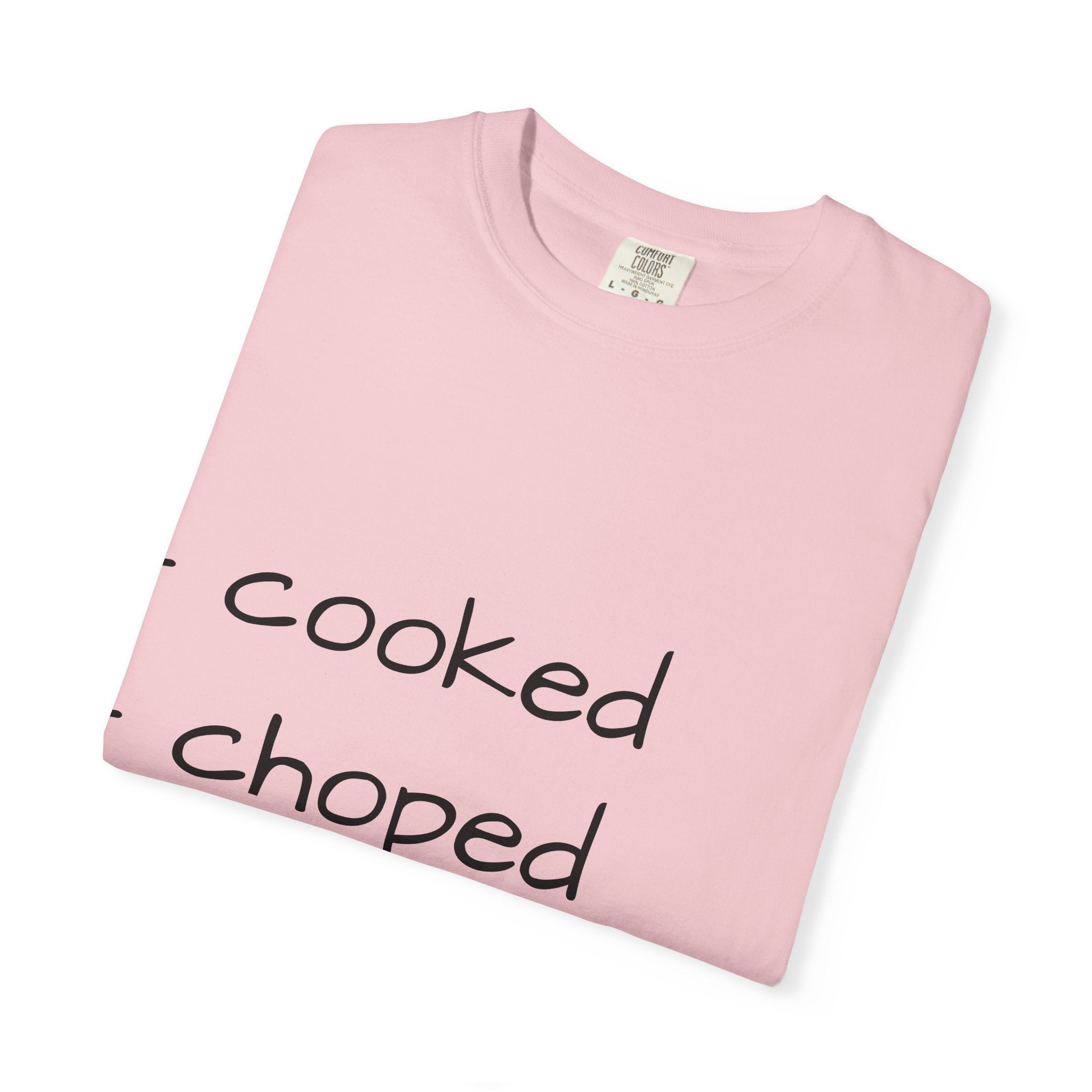 T-Shirt — "cooked • choped • unc" Minimalist List Graphic Tee