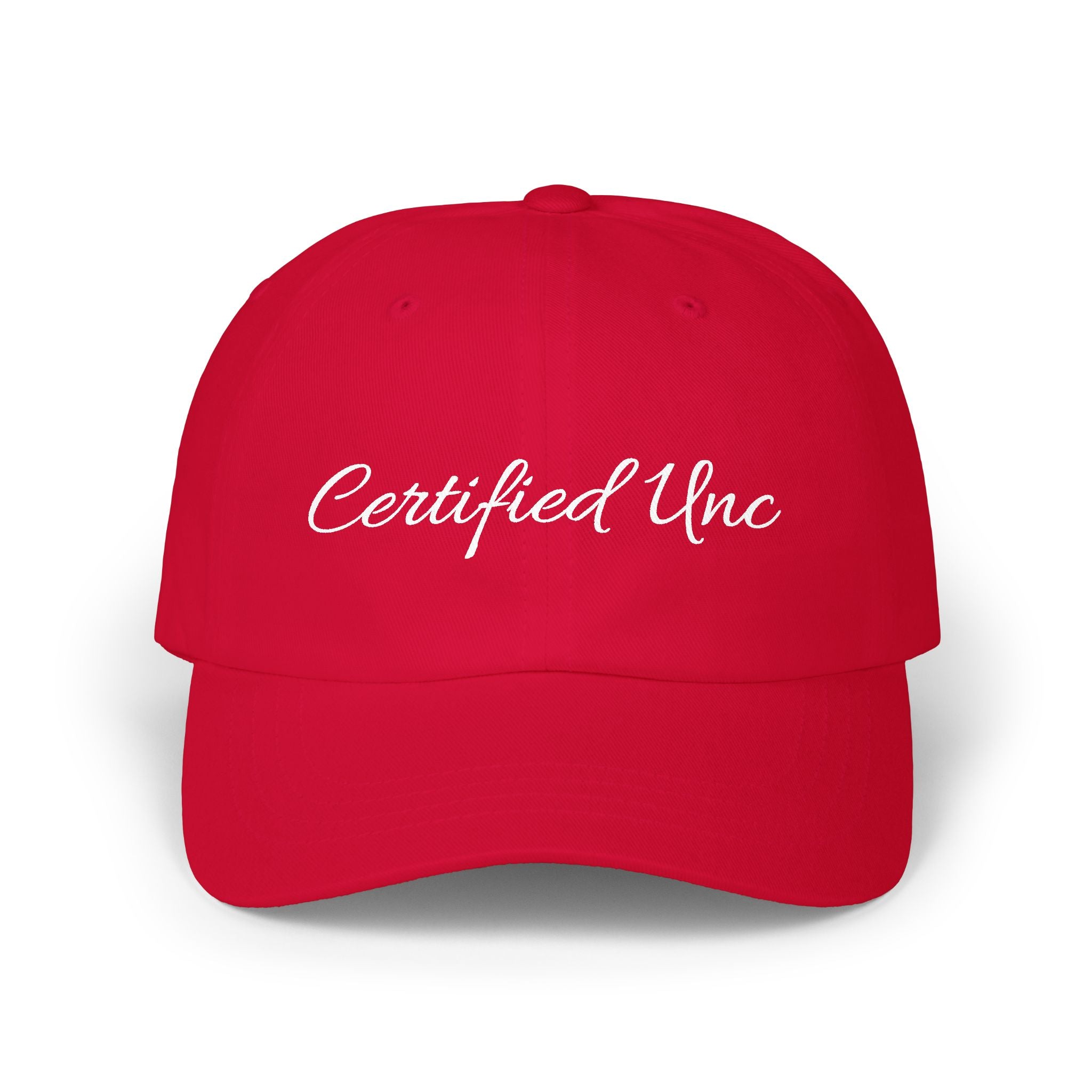Certified Uncle Dad Cap – Embroidered Script Baseball Hat