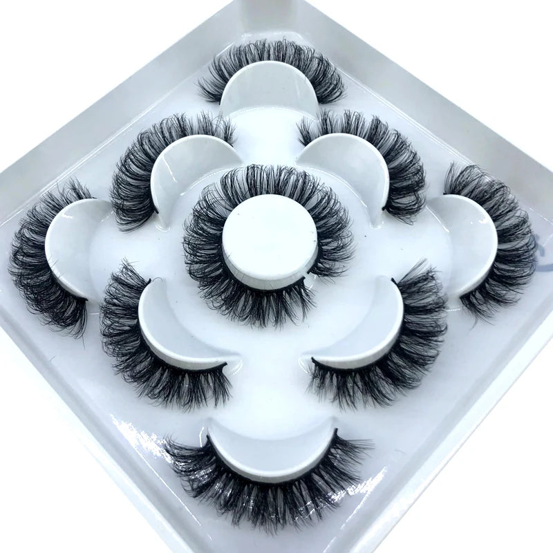 5Pairs 3D Mink Natural Eyelashes - ChoppedShop