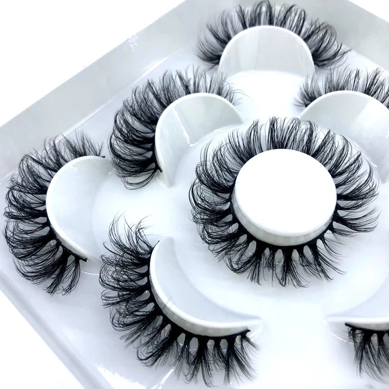 5Pairs 3D Mink Natural Eyelashes - ChoppedShop