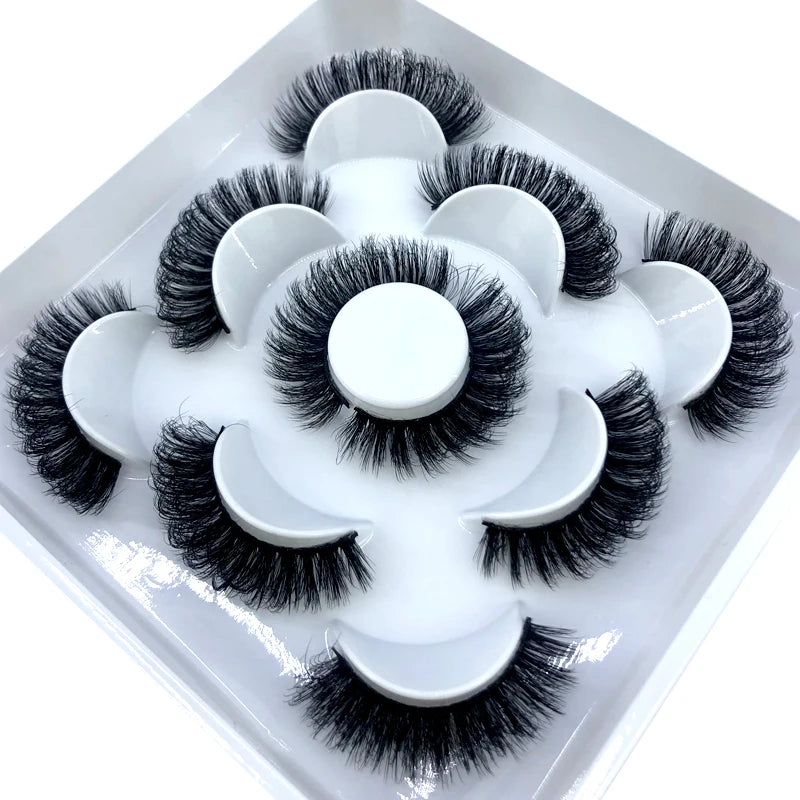 5Pairs 3D Mink Natural Eyelashes - ChoppedShop