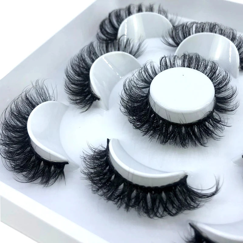 5Pairs 3D Mink Natural Eyelashes - ChoppedShop