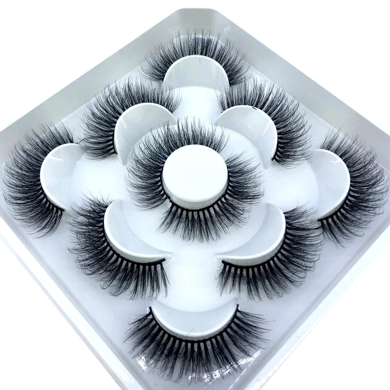 5Pairs 3D Mink Natural Eyelashes - ChoppedShop