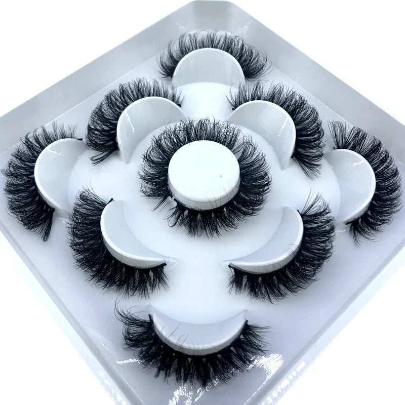 5Pairs 3D Mink Natural Eyelashes - ChoppedShop