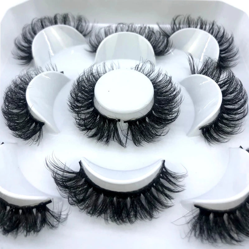 5Pairs 3D Mink Natural Eyelashes - ChoppedShop