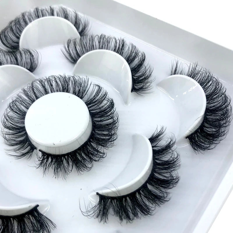 5Pairs 3D Mink Natural Eyelashes - ChoppedShop