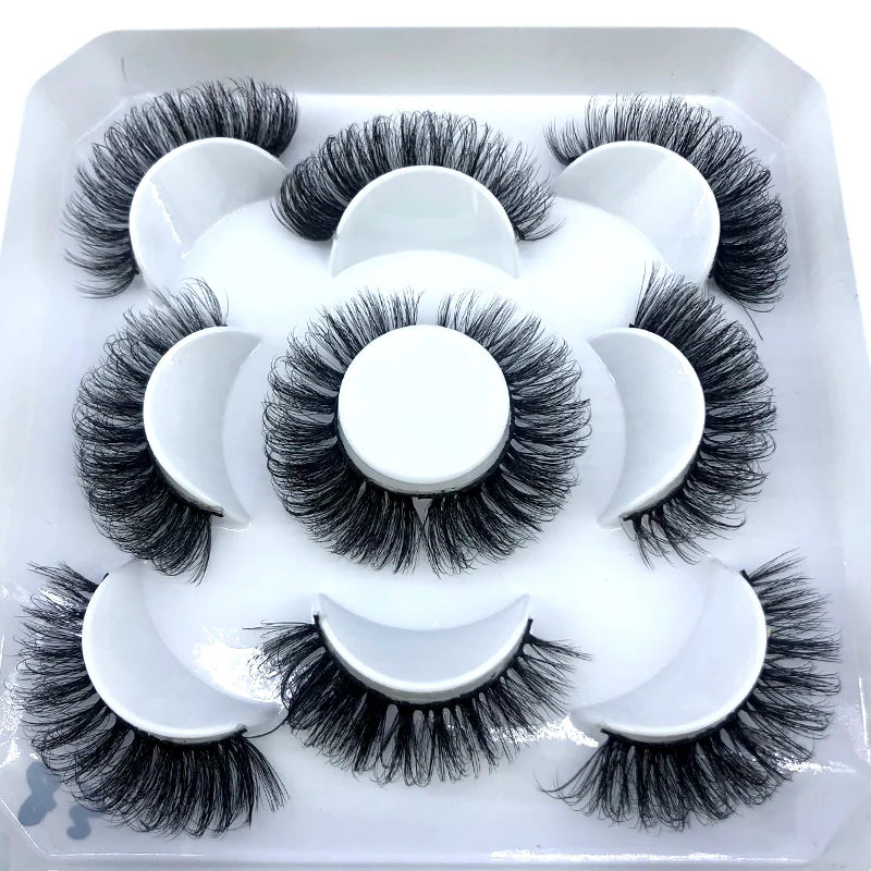 5Pairs 3D Mink Natural Eyelashes - ChoppedShop