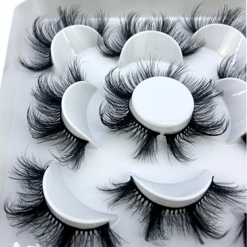 5Pairs 3D Mink Natural Eyelashes - ChoppedShop