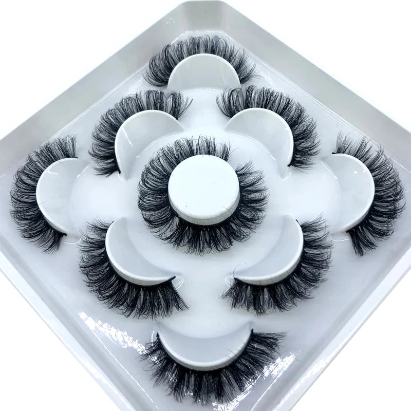 5Pairs 3D Mink Natural Eyelashes - ChoppedShop