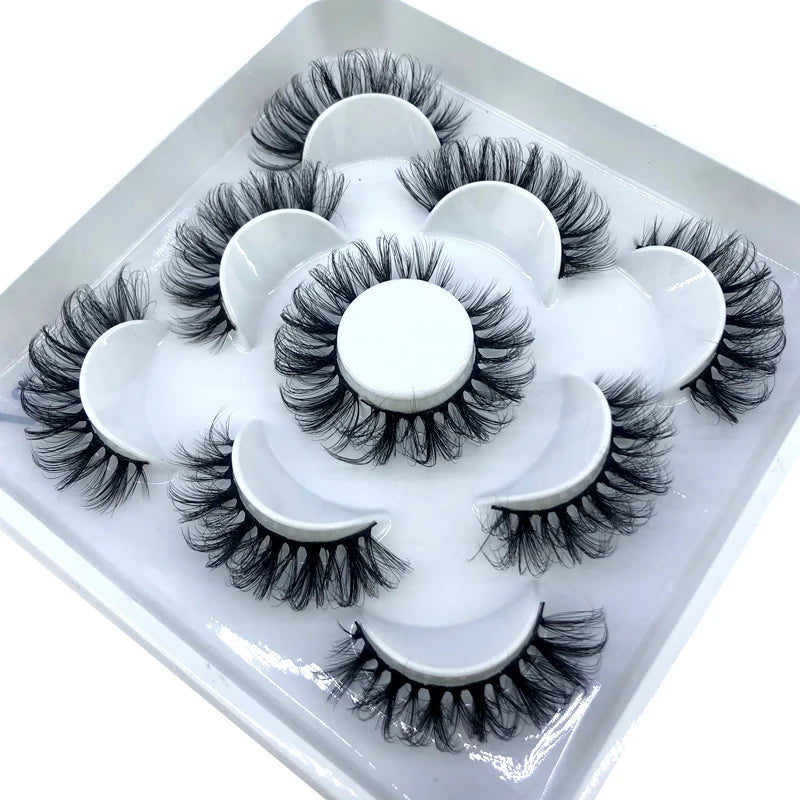 5Pairs 3D Mink Natural Eyelashes - ChoppedShop