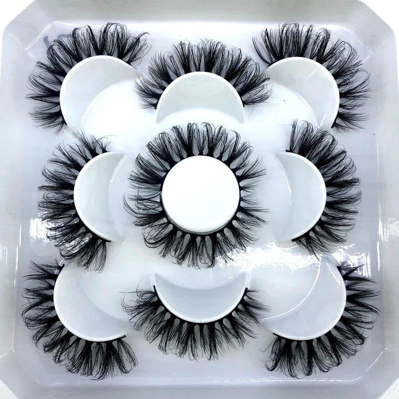 5Pairs 3D Mink Natural Eyelashes - ChoppedShop