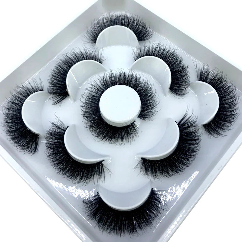 5Pairs 3D Mink Natural Eyelashes - ChoppedShop