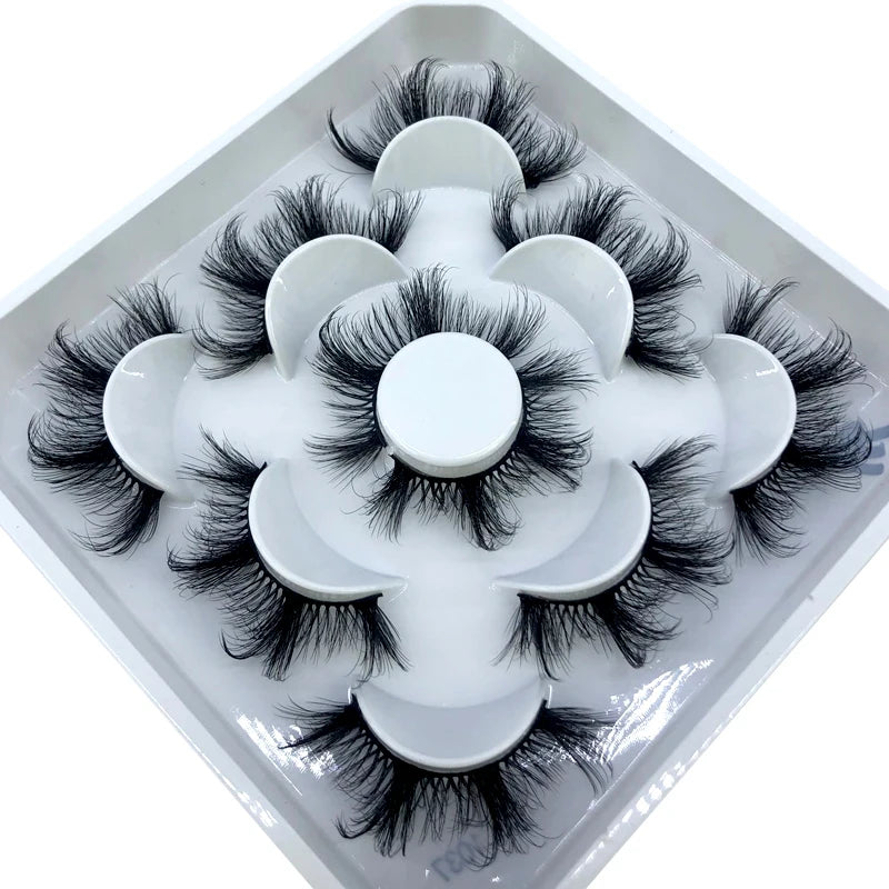 5Pairs 3D Mink Natural Eyelashes - ChoppedShop