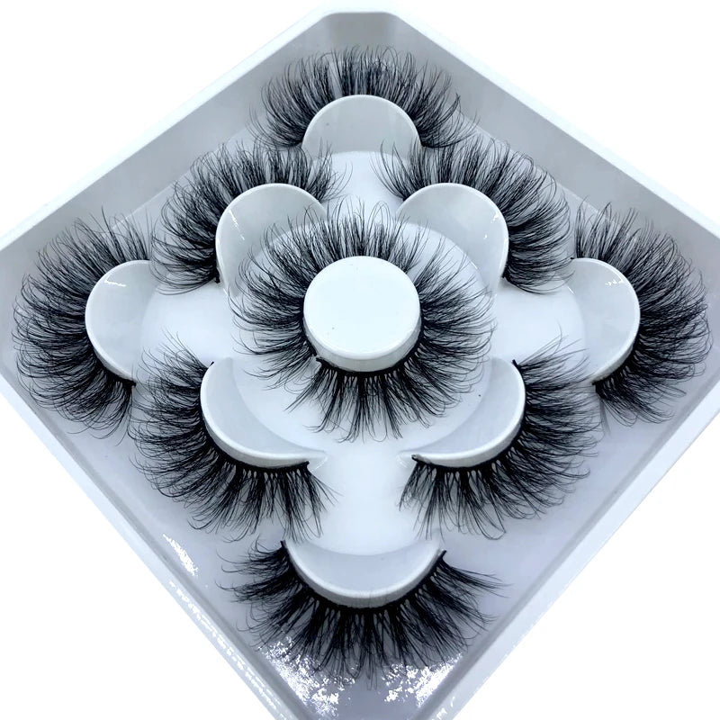 5Pairs 3D Mink Natural Eyelashes - ChoppedShop