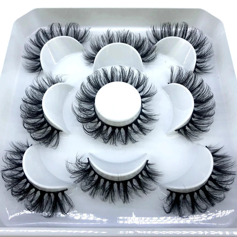 5Pairs 3D Mink Natural Eyelashes - ChoppedShop