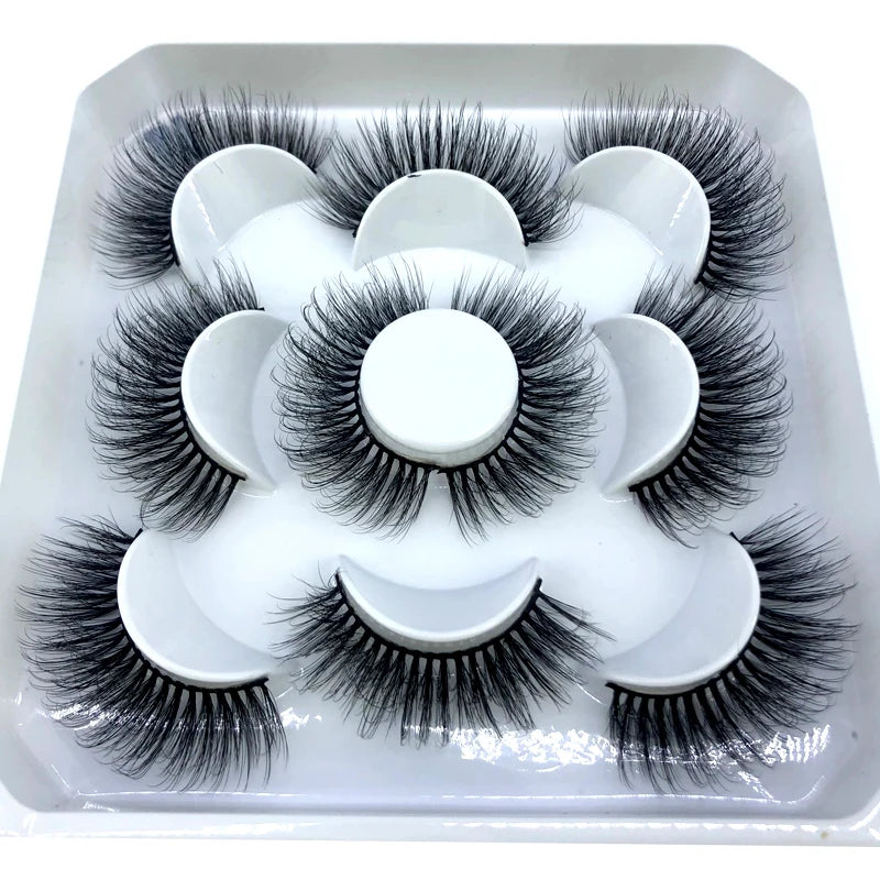 5Pairs 3D Mink Natural Eyelashes - ChoppedShop